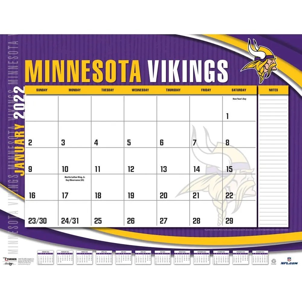 Minnesota Vikings 2022 Calendars