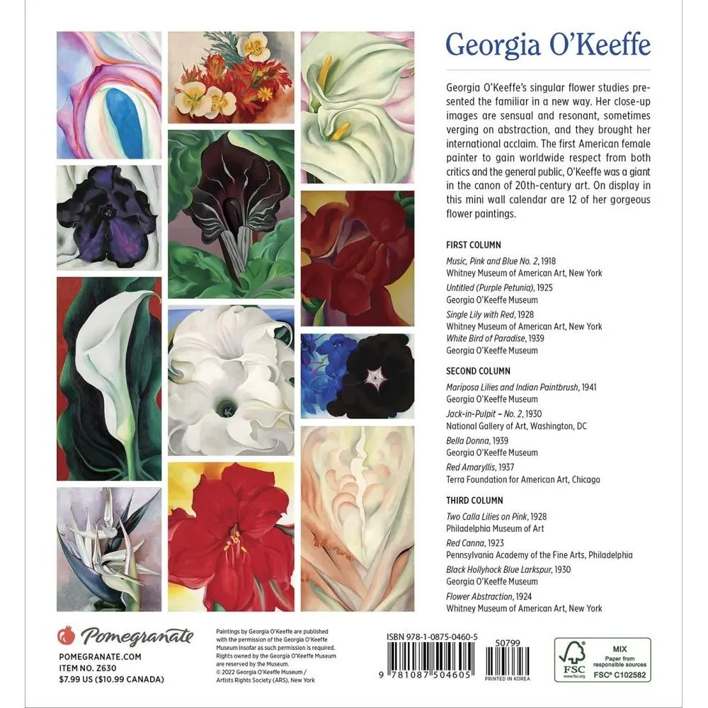 OKeeffe 2023 Mini Wall Calendar