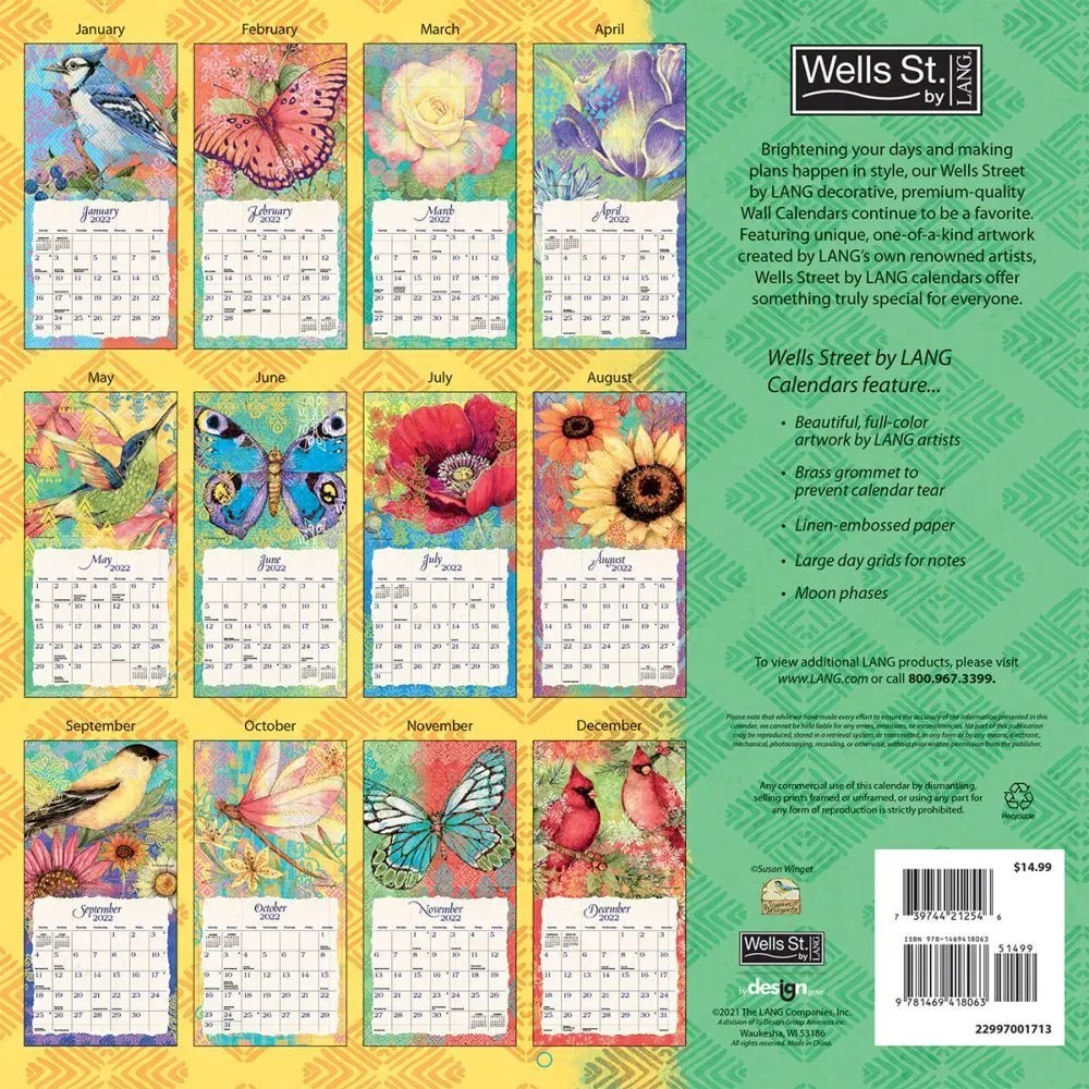 Bohemian Designs 2022 Wall Calendar