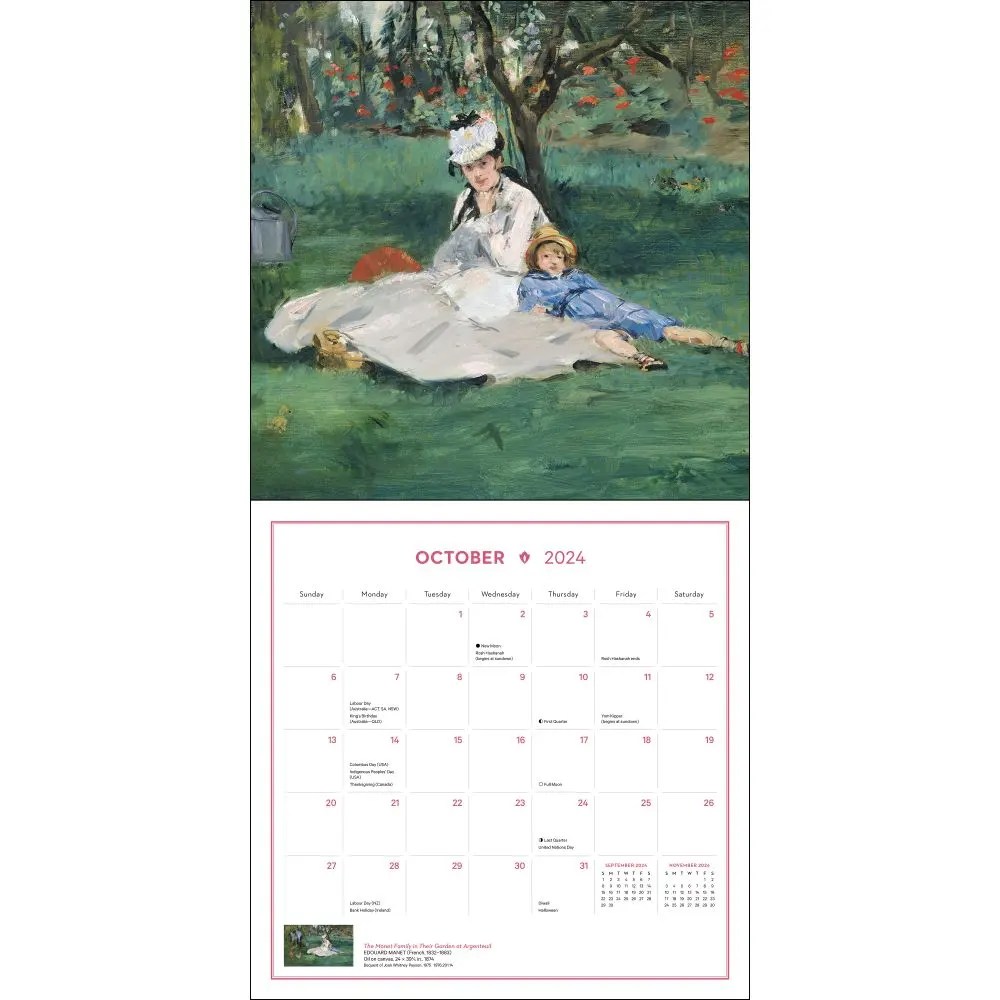 Impressionist Wall Calendar 2024