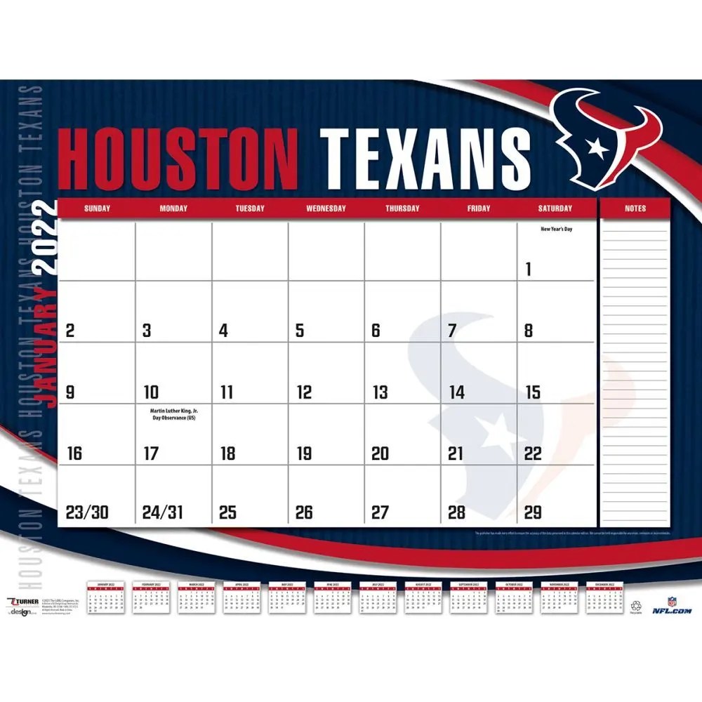 Houston Texans 2022 Calendars