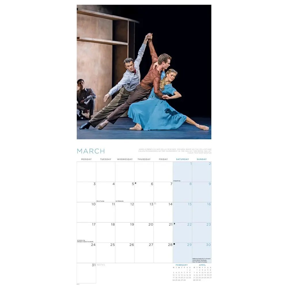 Royal Ballet 2025 Wall Calendar
