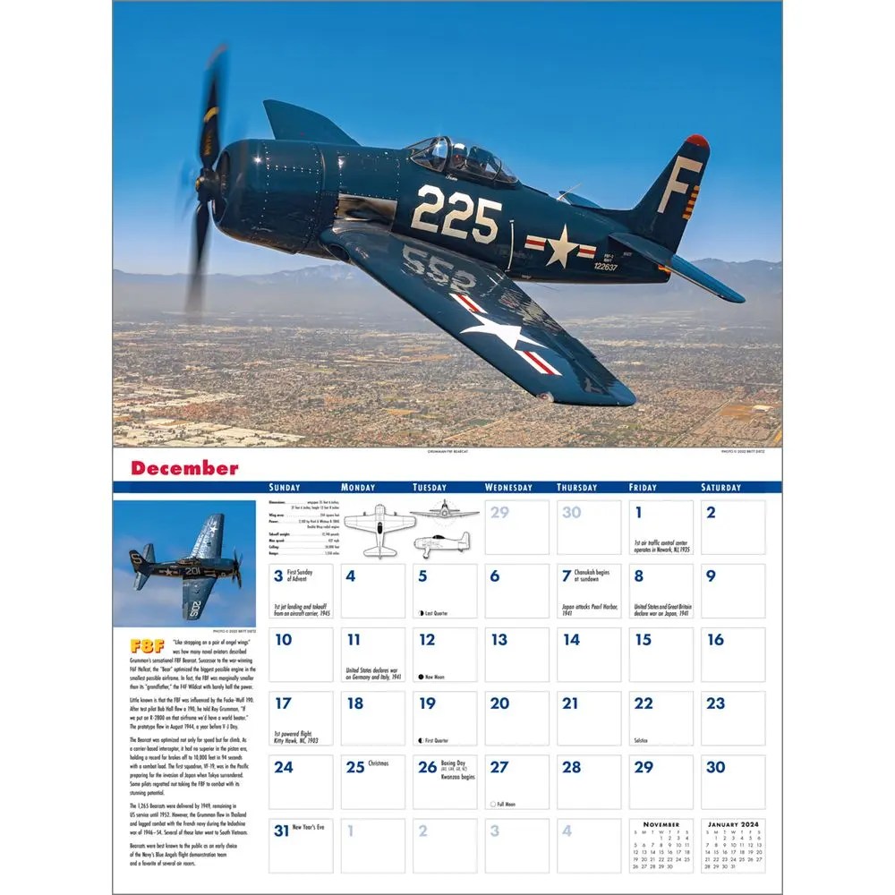 Golden Age of Flight 2023 Wall Calendar