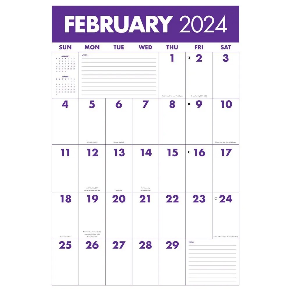 Monster Grid 2024 Wall Calendar