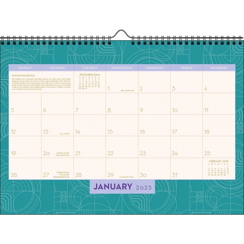 Frank Lloyd Wright 2025 Wall Calendar