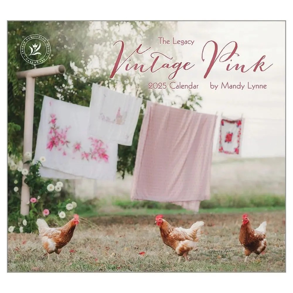 Vintage Pink 2025 Wall Calendar