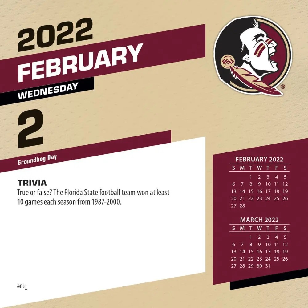 Col Florida State Seminoles 2022 Desk Calendar - Calendars.com