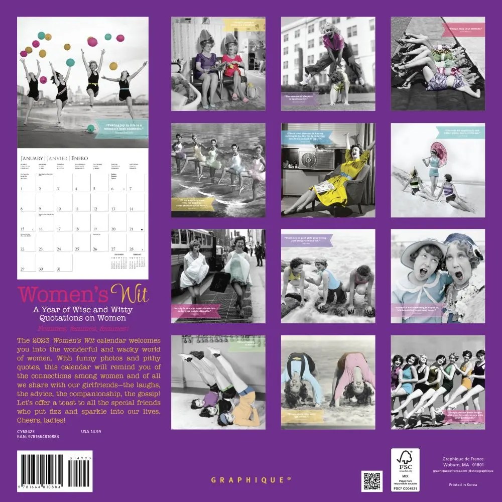 Womens Wit 2023 Wall Calendar