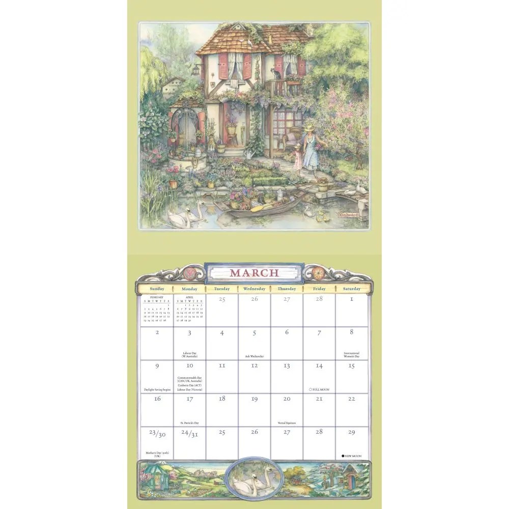 Cobblestone Way by Kim Jacobs 2025 Wall Calendar