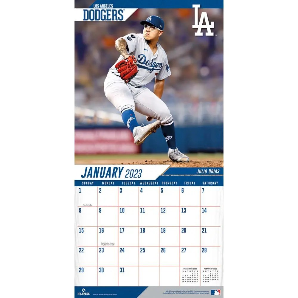 dodgers 2023 calendar MLB Los Angeles Dodgers 2023 Wall Calendar