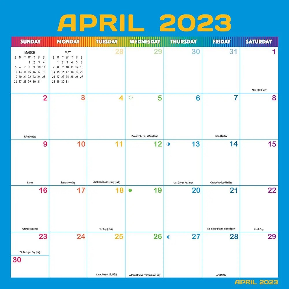 Rainbow Magic Grip 2023 Wall Calendar