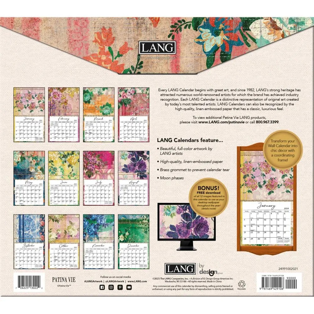 Copper Vie Calendar 2024 Patina Vie 2024 Wall Calendar