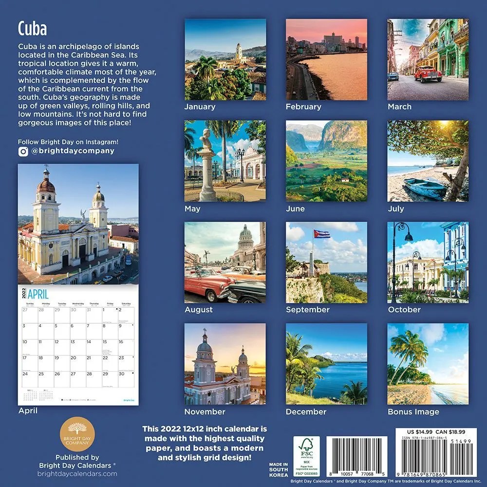Cuba 2022 Wall Calendar