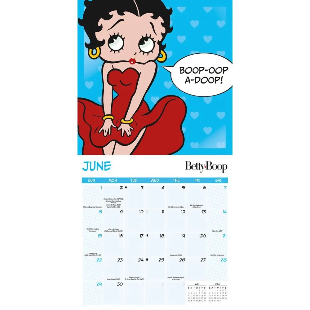 Betty Boop 2025 Mini Wall Calendar