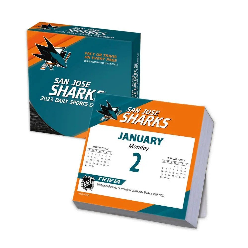 San Jose Sharks 2023 Desk Calendar