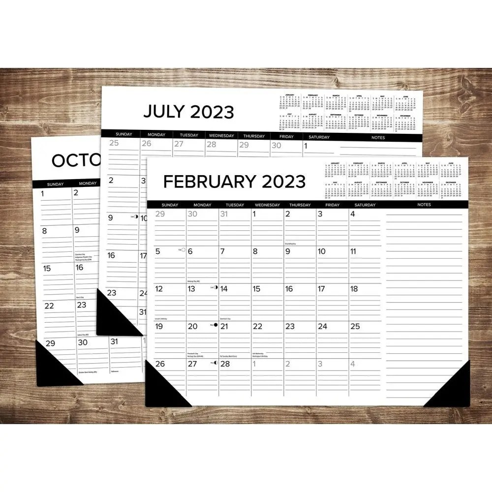 Desk Calendar 2024 22X17 22x17 B&W Office 2023 Desk Pad