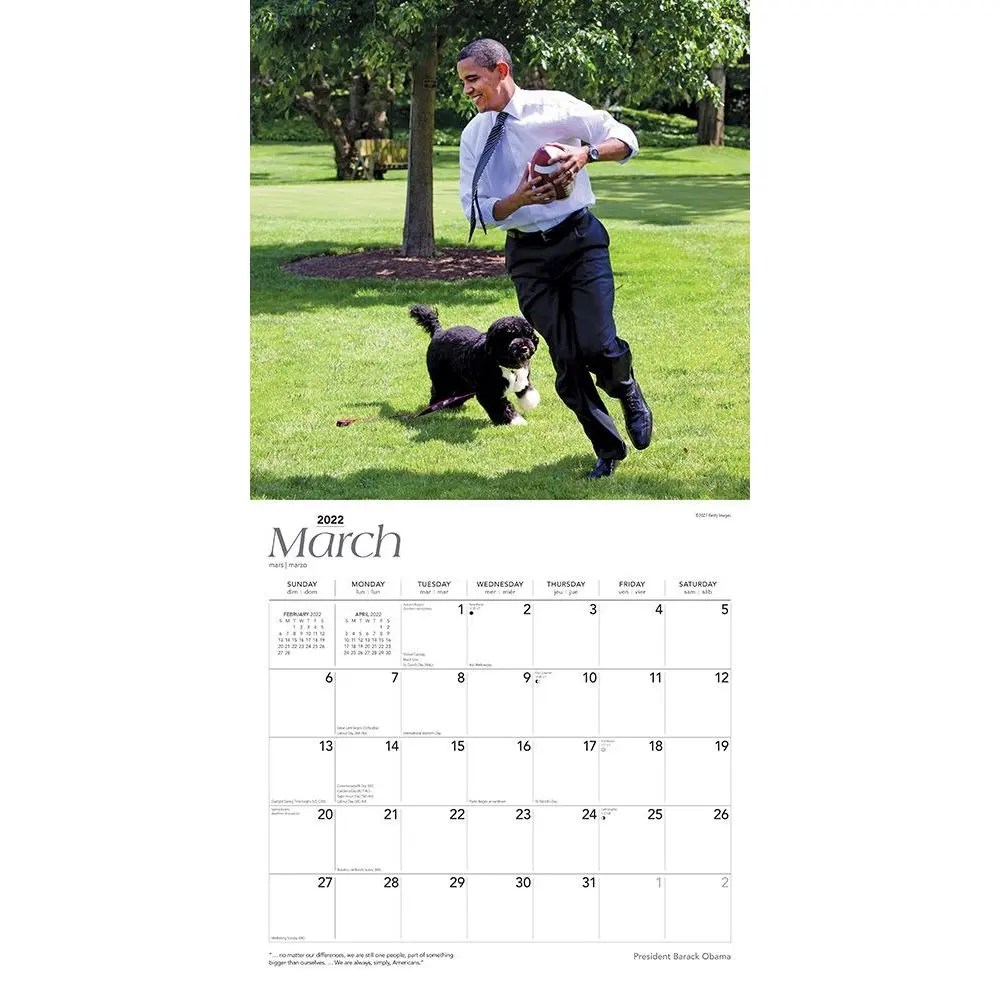 President Obama 2022 Wall Calendar - Calendars.com