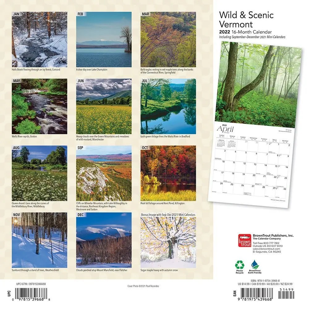 Vt Calendar 2022 Vt Living Calendars Spirit Of Vt Life Photo Calendars | Vermont Living Magazine