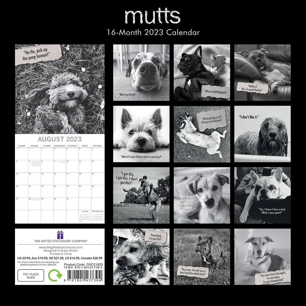 Mutts 2023 Wall Calendar