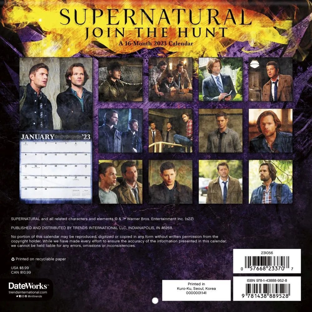Supernatual 2023 Mini Wall Calendar