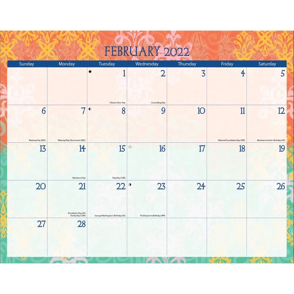 Bohemian 2022 TriView Calendar