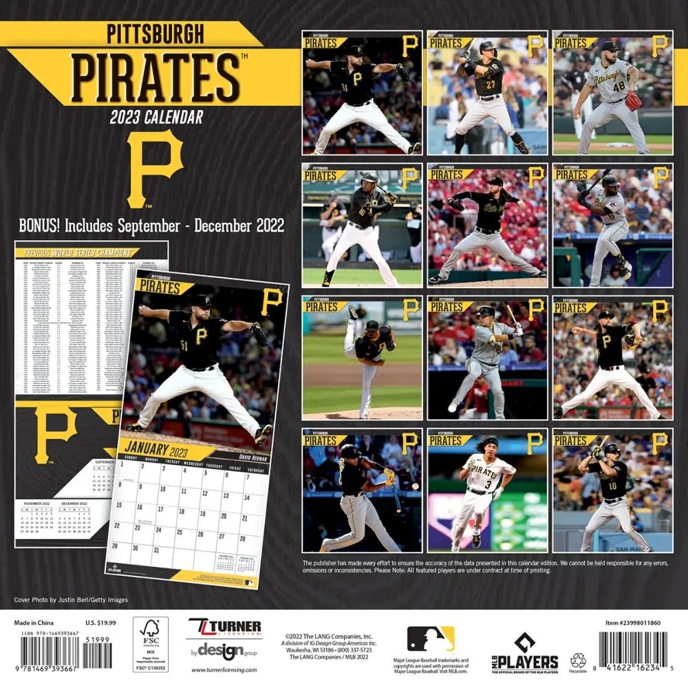 MLB Pittsburgh Pirates 2023 Wall Calendar