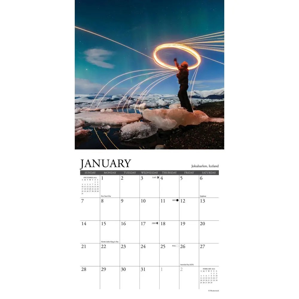 Wanderlust 2024 Calendar Wanderlust 2024 Mini Wall Calendar