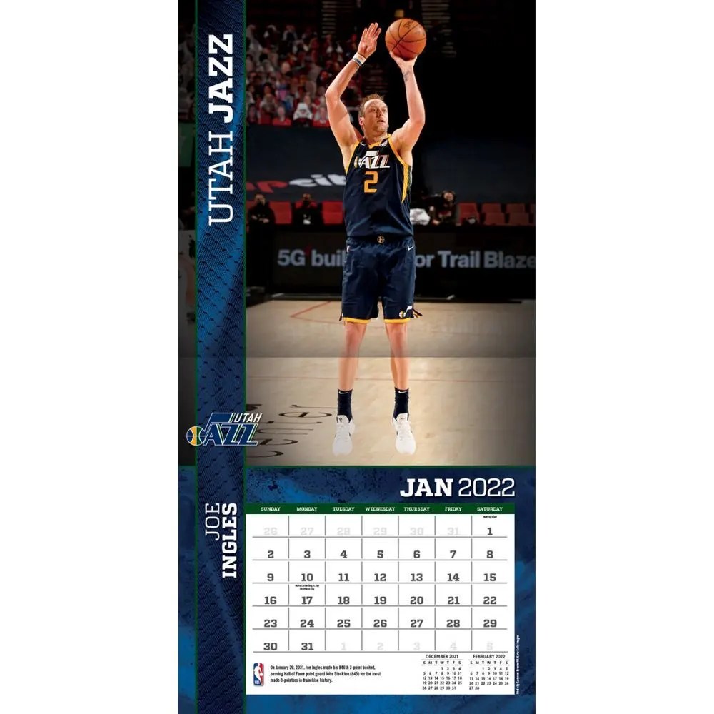 Utah Jazz 2023-23 Schedule Nba Utah Jazz 2022 Wall Calendar - Calendars.com