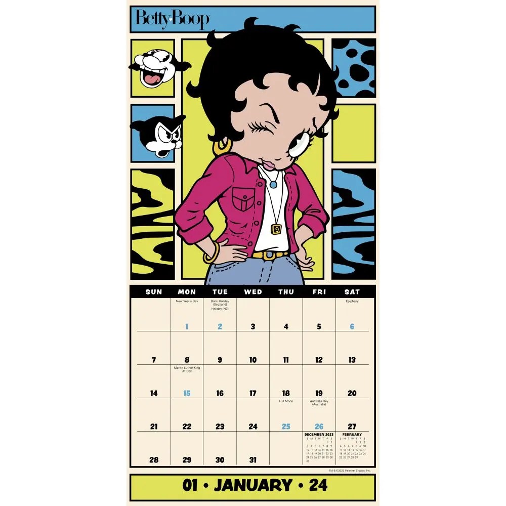 Betty Boop 2024 Mini Wall Calendar