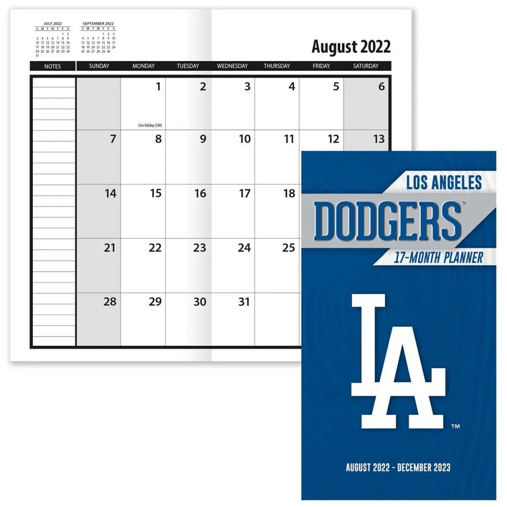 dodgers 2023 calendar Los Angeles Dodgers 2023 17Month Pocket Planner