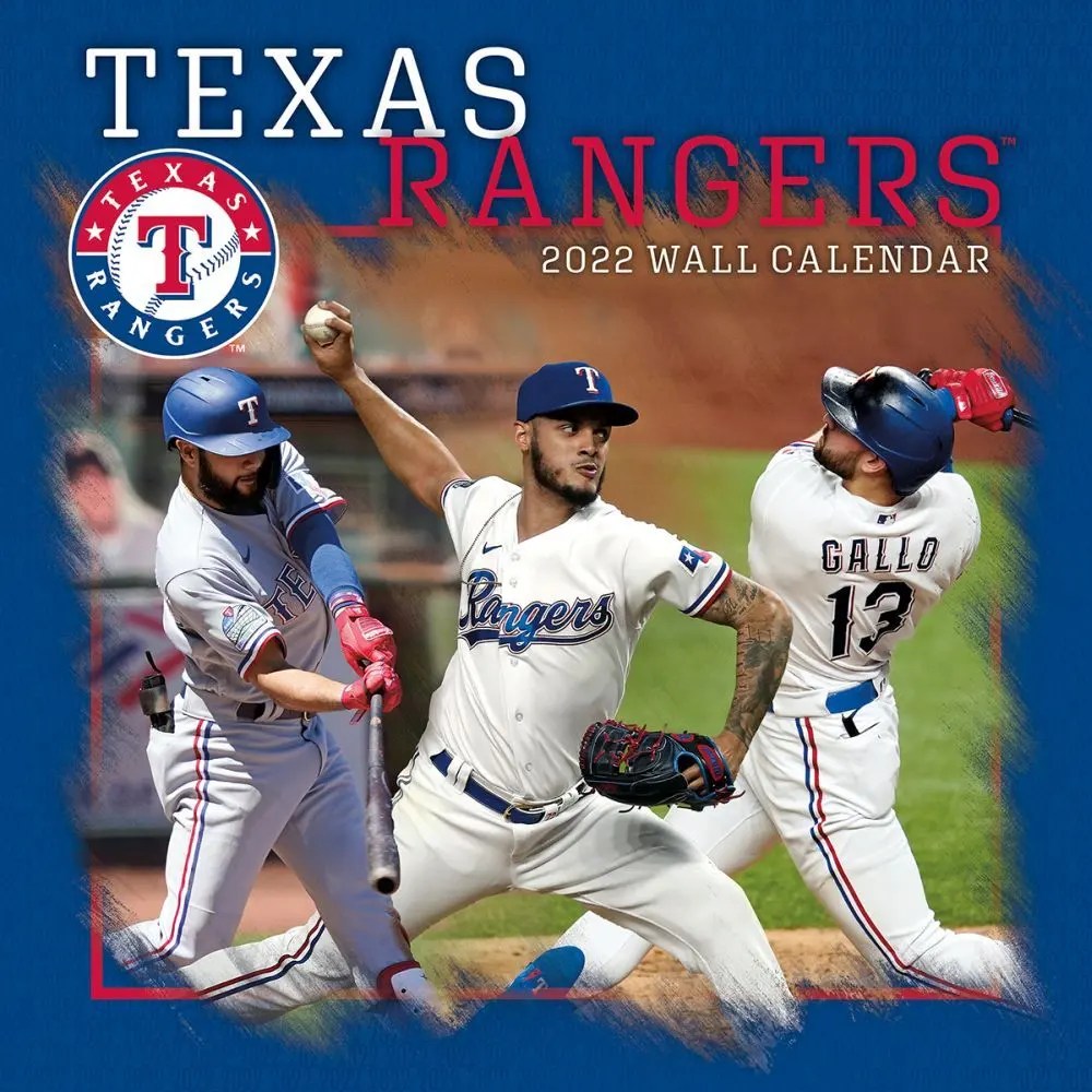 MLB Texas Rangers 2022 Wall Calendar