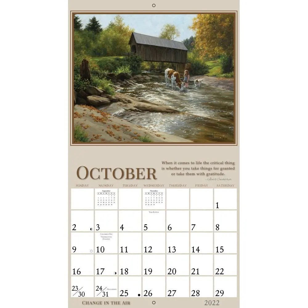 Robert Duncan Simple Things 2022 Deluxe Wall Calendar - Calendars.com