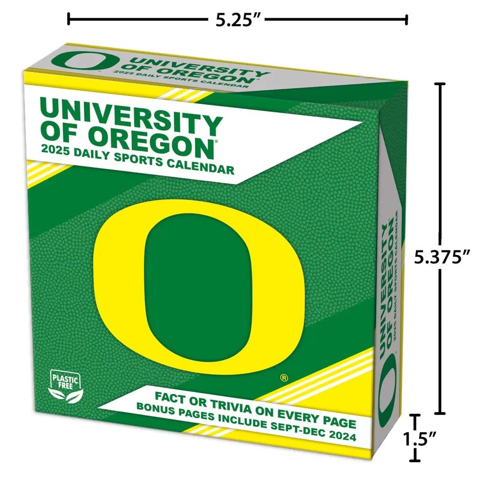 COL Oregon Ducks 2025 Desk Calendar