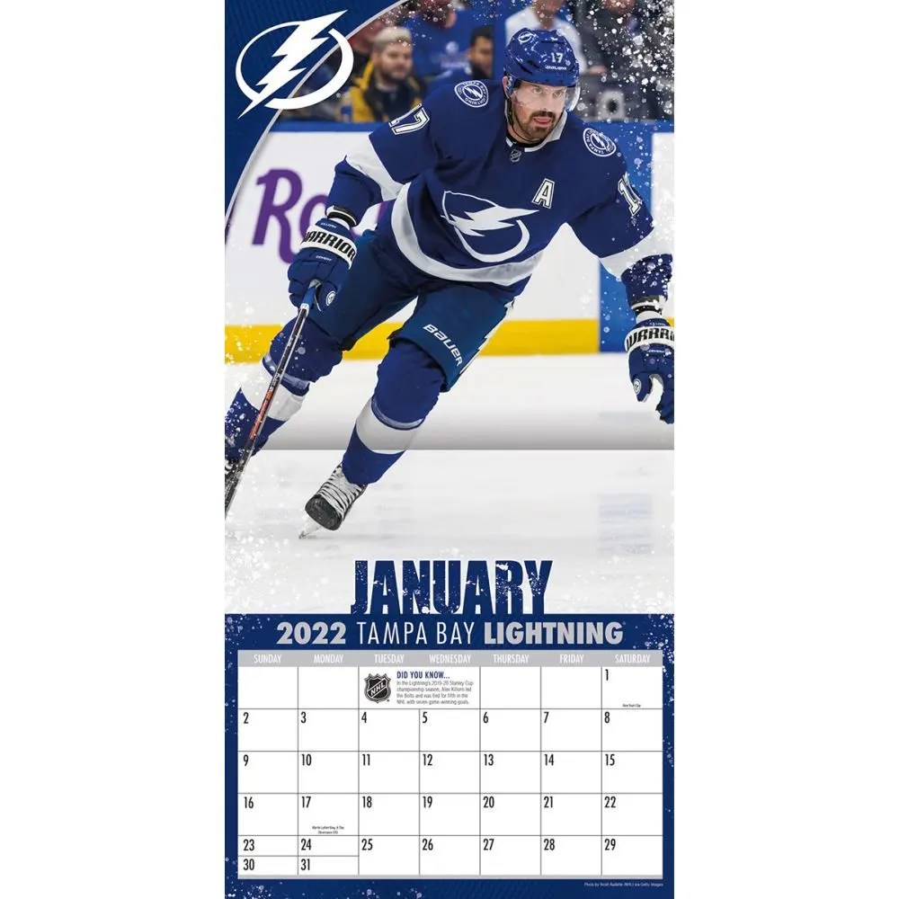 Tampa Bay Lightning 2022 Wall Calendar