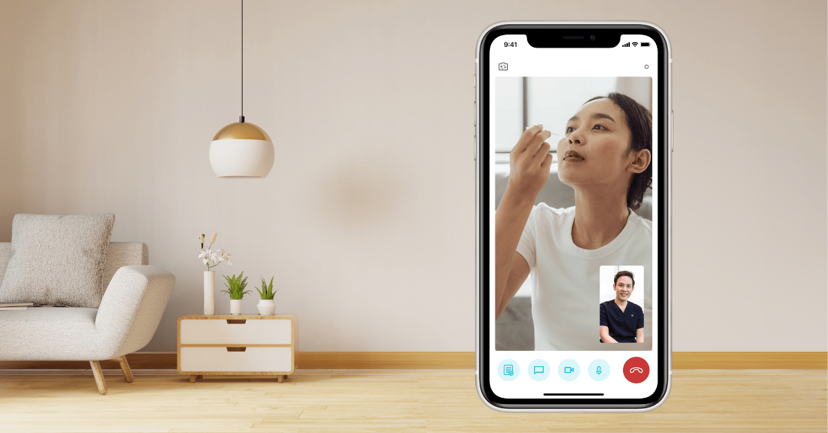 Abbott ART test kit has a positive and negative control swab stick