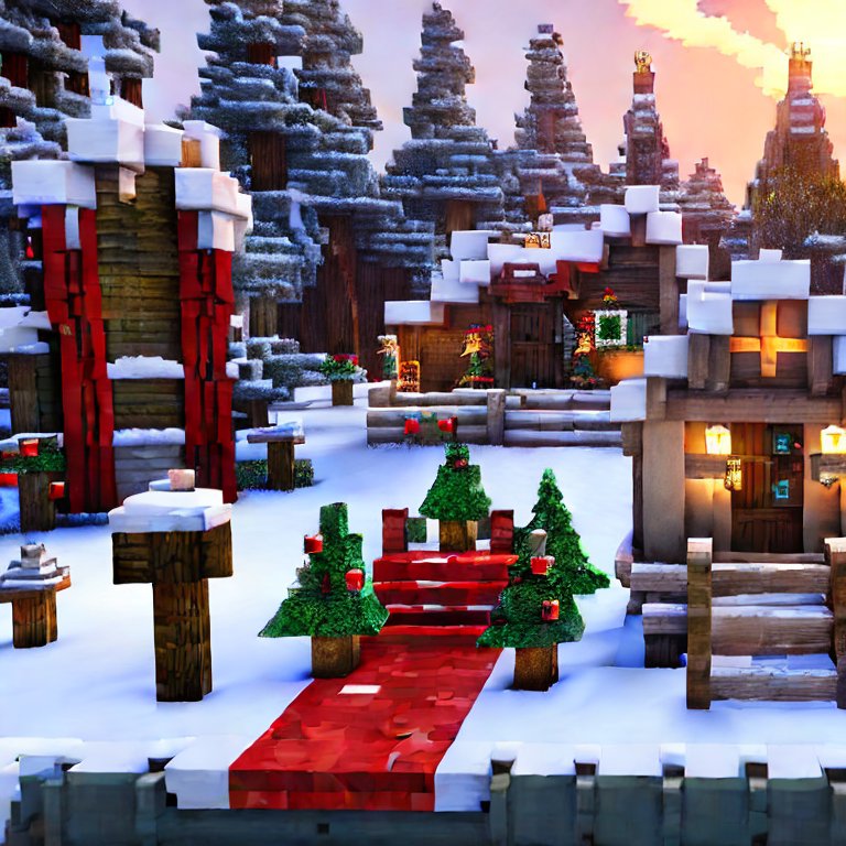 stabilityai/stablediffusion · Christmas Village, Minecraft, Unreal
