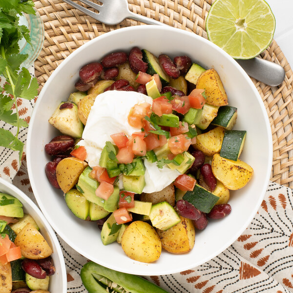 Potato, Zucchini & Kidney Bean Bake with Avocado Pico de Gallo Safeway