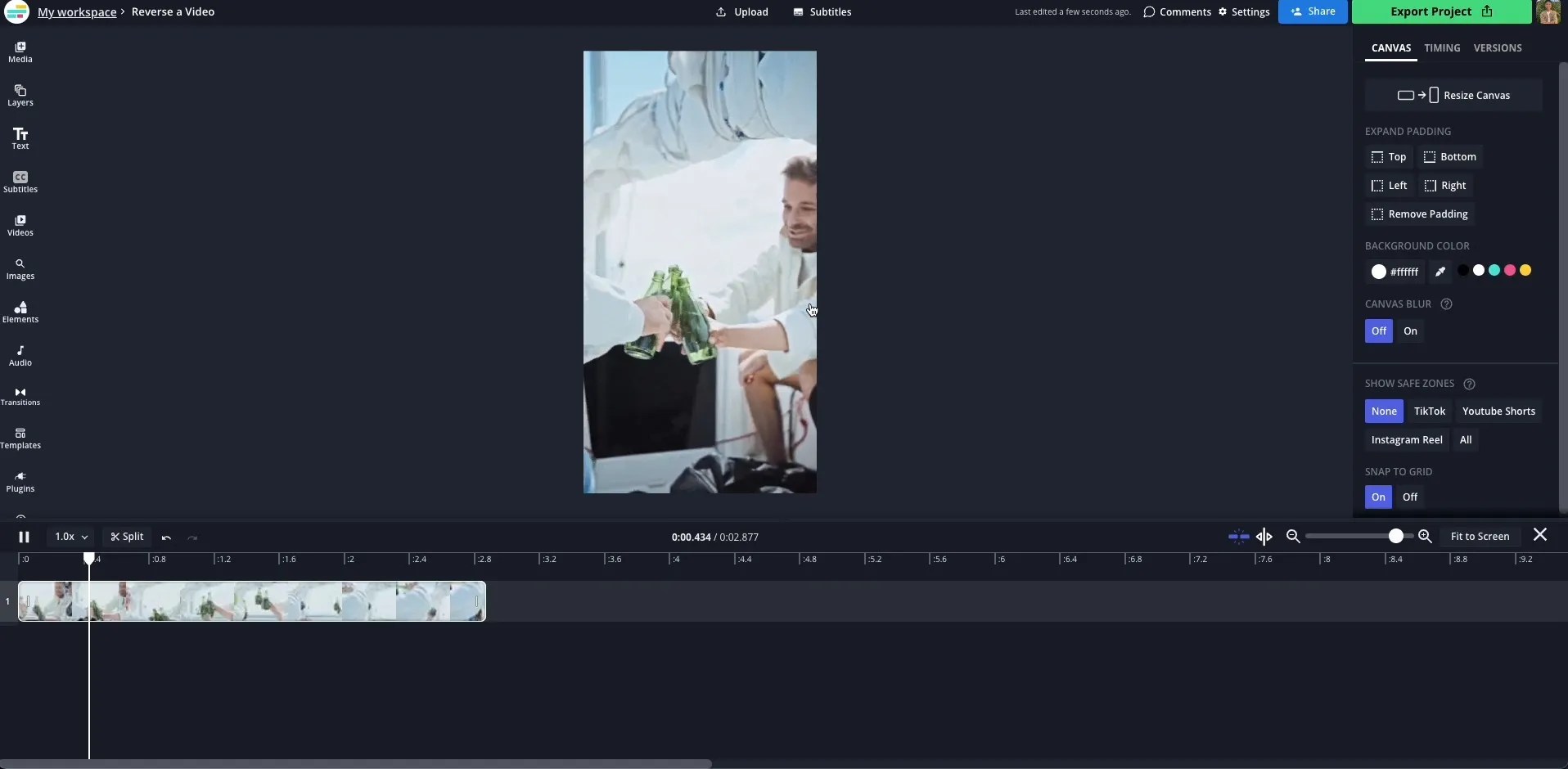 Reverse Video Online — Play Video Backwards — Kapwing