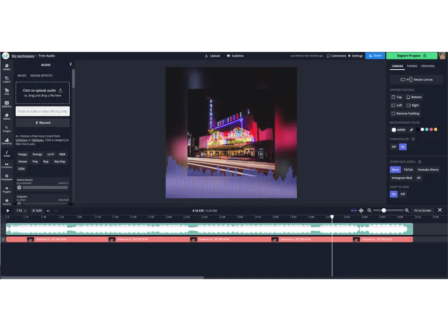 Online Audio Trimmer — Cut Audio and MP3 Files — Kapwing