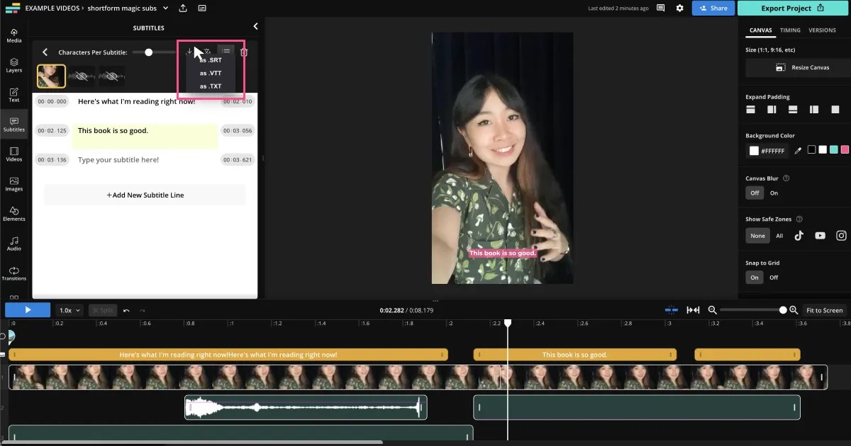 Online SRT Editor Edit Subtitles & Video Captions