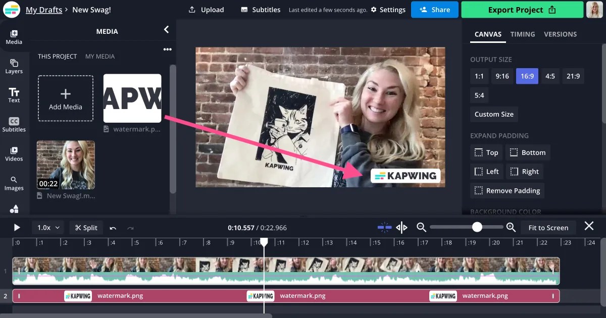 Watermark Video — Add Watermark to Video — Kapwing