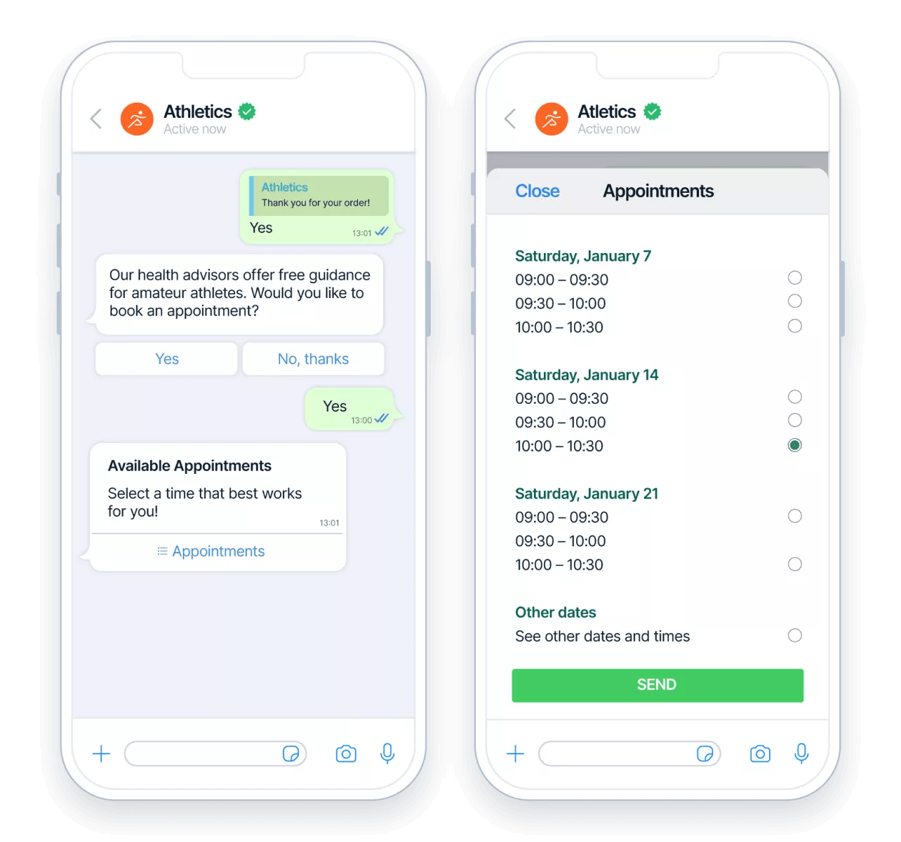 WhatsApp Business Appointment Bookings Infobip