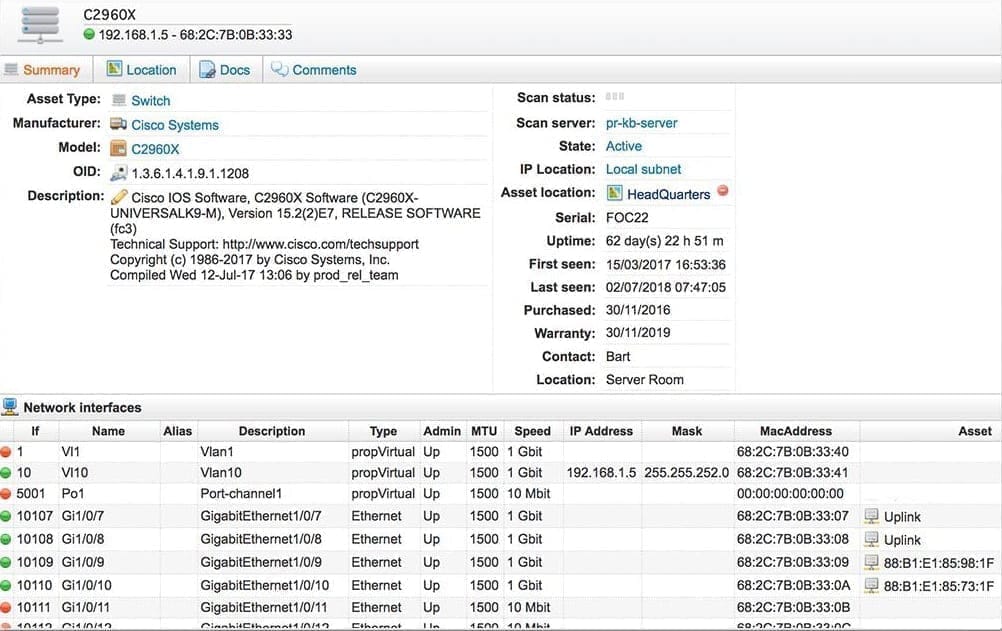Automated Switch Port Mapping Lansweeper