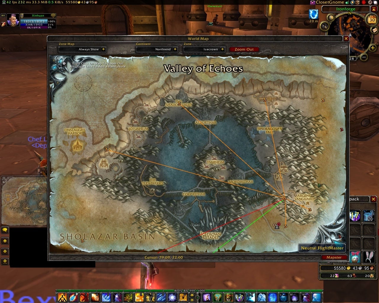 HandyNotes FlightMasters Map, Coords, Compasses World of Warcraft AddOns