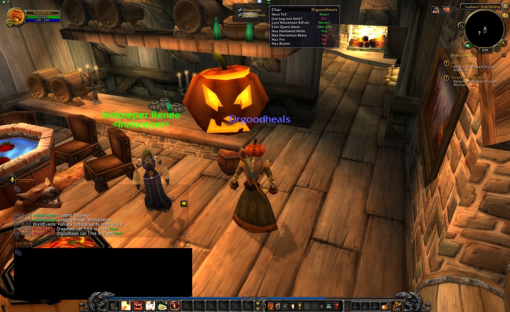 Broker WorldEvents for Hallow's End Data Broker World of Warcraft