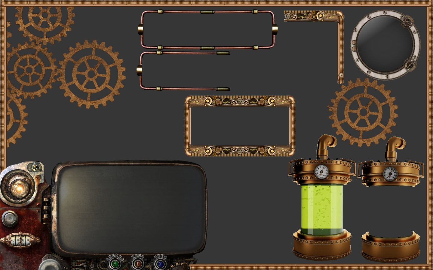 Steampunk Textures Graphic UI Mods World of Warcraft AddOns