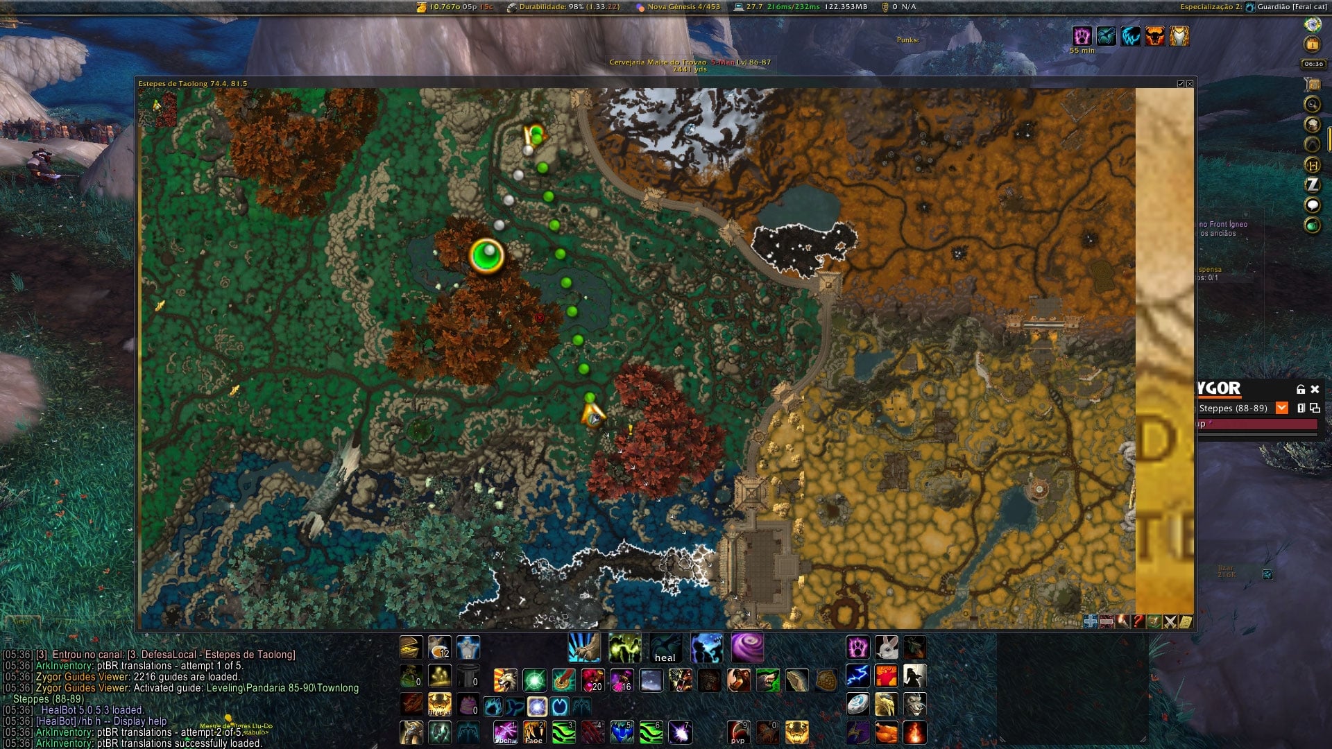 CarboniteBr Map, Coords, Compasses World of Warcraft AddOns