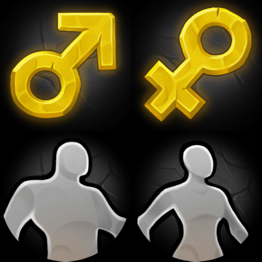 Modern Gender Icons UI Media World of Warcraft AddOns