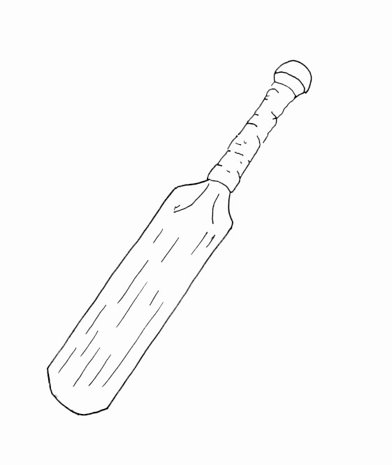How To Draw A Cricket Bat Step By Step at Drawing Tutorials