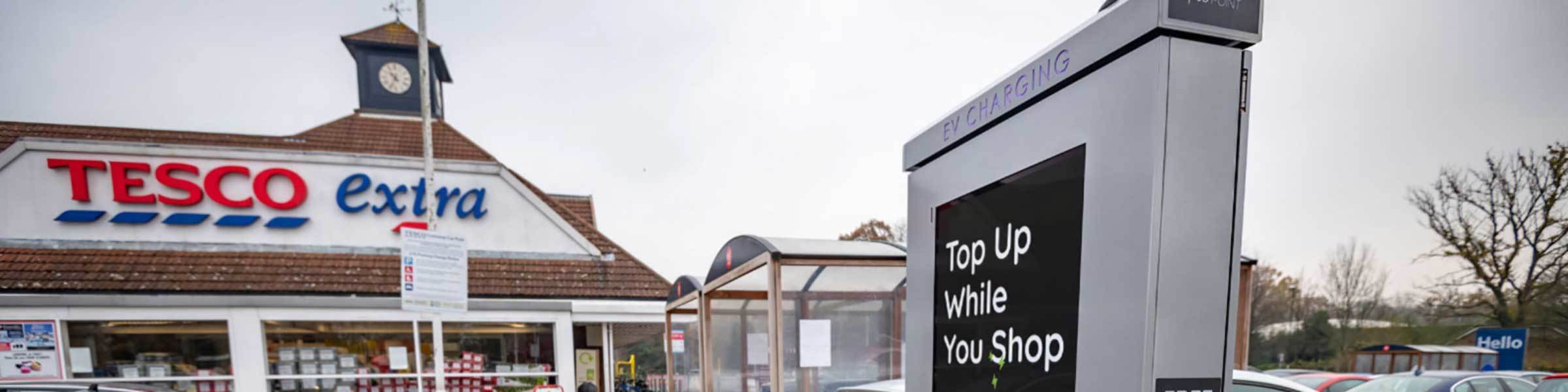 2,400 EV charging bays across 600 Tesco stores Pod Point